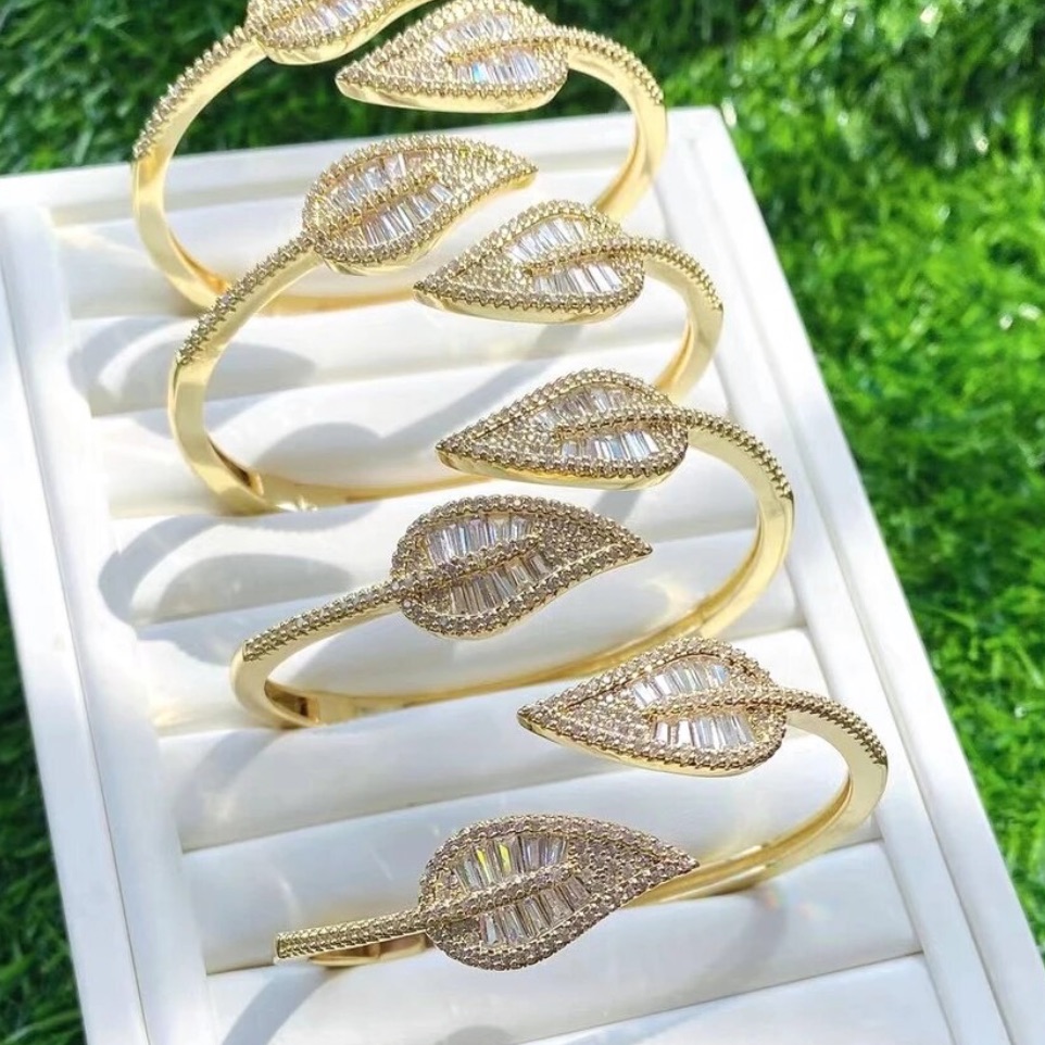 Crystal Leaf Cuff